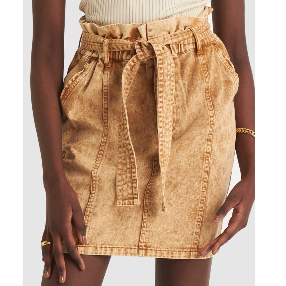 ANTHROPOLOGIE PILCRO Savannah Soft Belted Skirt 0